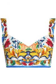 Printed bralet by Dolce and Gabbana at The Outnet